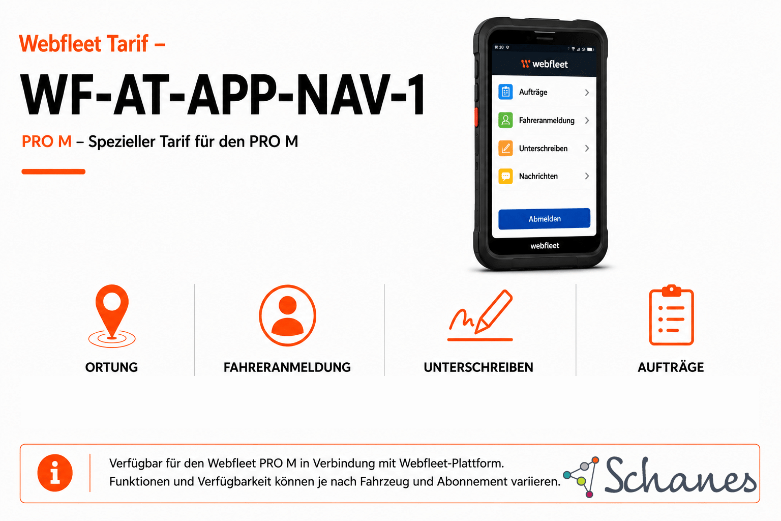 Bild: Webfleet-Tarif – WF-AT-APP-NAV-1 – PRO M