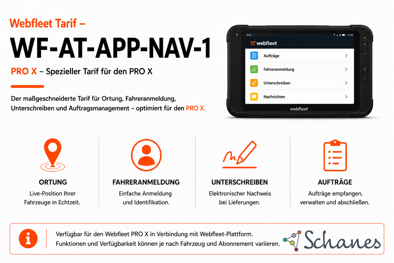 Webfleet-Tarif – WF-AT-APP-NAV-1 – PRO X