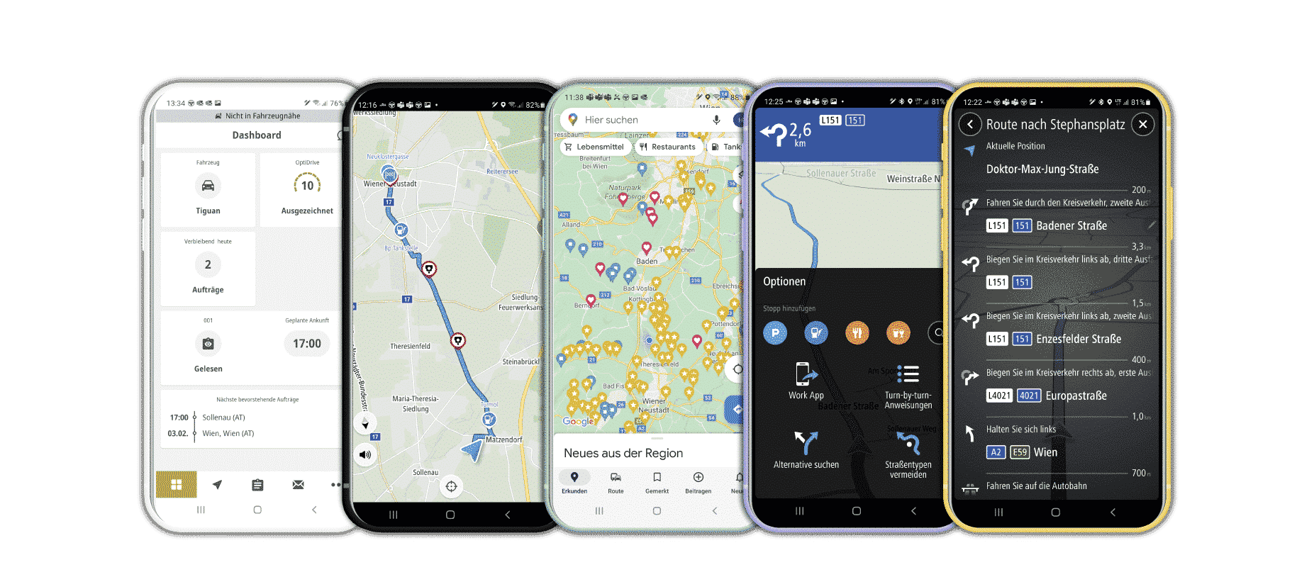 WEBFLEET Work App eine Smartphone-App für Fahrer*innen
